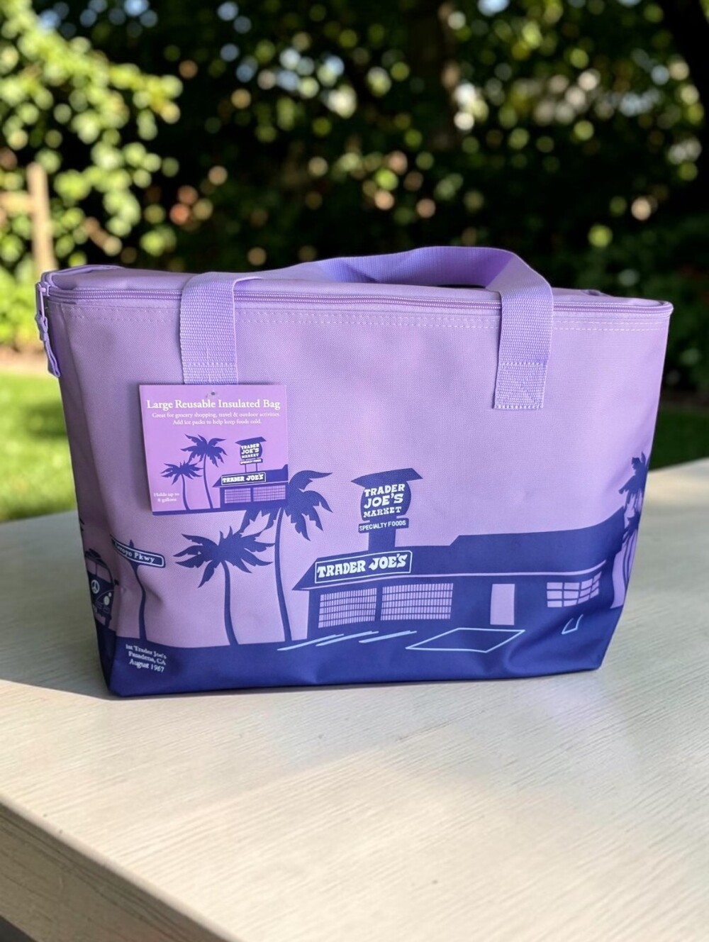TRADER JOE'S Lavender Insulated Bag-Large
